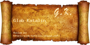 Glab Katalin névjegykártya