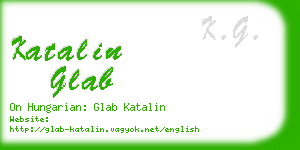 katalin glab business card